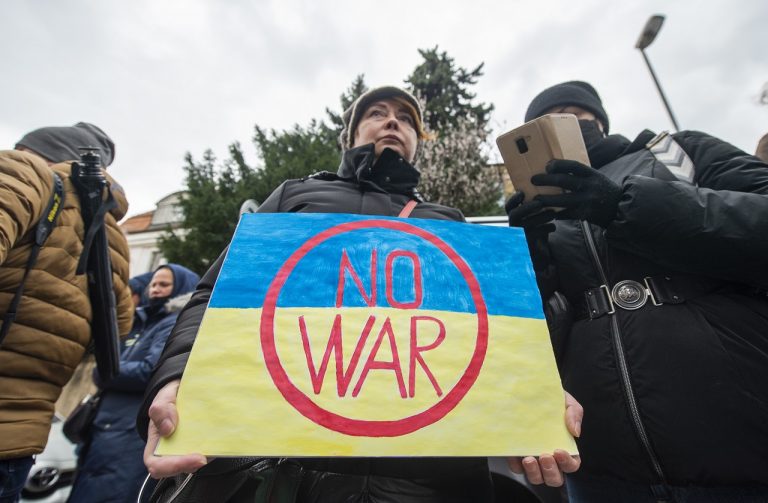 Protest Rusov, ktorí odmietajú vojnu na Ukrajine